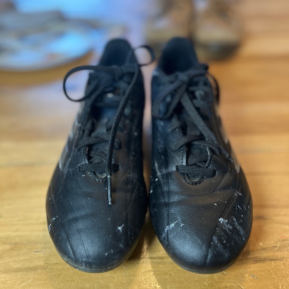 adidas Copa Pure Soccer cleats black silver distinct 3 stripes US Sz 4.5 - Picture 4 of 4